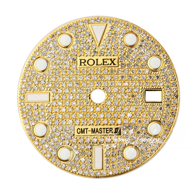 Rolex Gmt Master Ii 40mm Gold Diamond Pavé Custom Dial