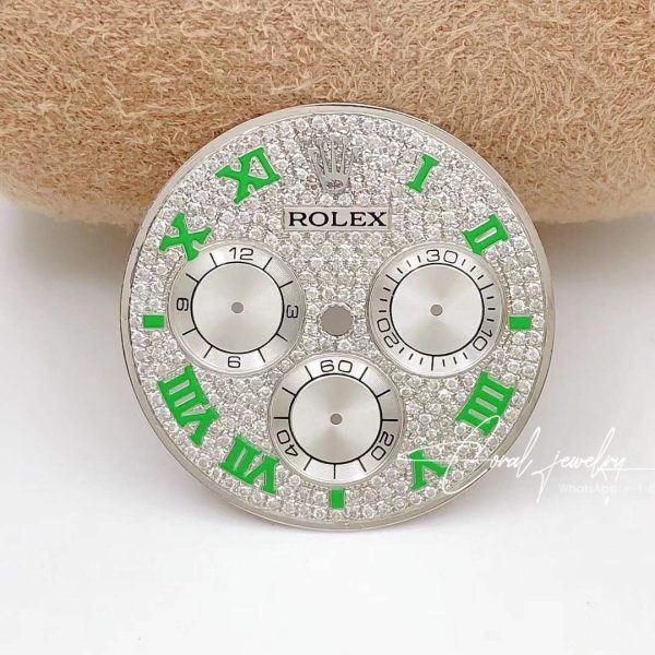 Rolex – Custom Daytona Diamond Pavégreen Arabic Numbers Custom Dial (1)