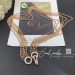 Cartier Agrafe Necklace Small Model Rose Gold Diamonds Ref. N7424425 (5)