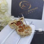 Van Cleef & Arpels Lucky Animals Lion Clip Yellow Gold, Onyx, Tiger Eye Vcarp2aq00 (9)