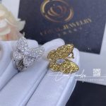 Van Cleef & Arpels Two Butterfly Earrings Yellow Gold, Diamond, Sapphire Vcarb15100 (4)