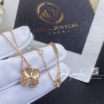 Van Cleef & Arpels Vintage Alhambra Pendant Guilloché 18k Rose Gold (3)