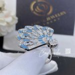 Garrard Fanfare Symphony Diamond And Aquamarine Ring In 18ct White Gold With Turquoise (6)