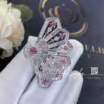 Garrard Fanfare Symphony Diamond And Pink Tourmaline Ring In 18ct White Gold With Pink Opal (13)