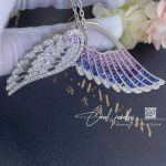 Garrard Wings Embrace Bird Of Paradise Slider Pendant In 18ct White Gold With Diamonds And Sapphires (7)