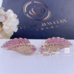 Garrard Wings Embrace Pink Sapphire And Diamond Drop Earrings In 18ct Rose Gold (3)