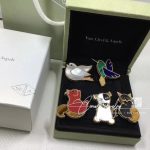 Van Cleef & Arpels Lucky Animals Dove Clip Rose Gold, Mother Of Pearl, Onyx Vcarp2ar00 (1)