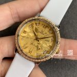 Replica Omega De Ville Prestige 32 Yellow Gold Diamond Bezel Yellow Dial 424.22.33.20.55 (2)