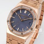 Replica Audemars Piguet Royal Oak Lady 33mm 8f Rg & Diamond Blue Dial Swiss Quartz (3)