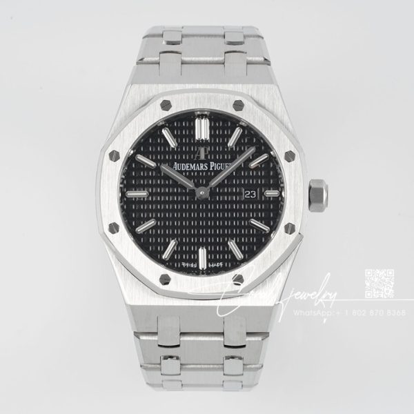 Replica Audemars Piguet Royal Oak Lady 33mm 8f Ss Black Dial Swiss Quartz (1)