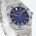 Replica Audemars Piguet Royal Oak Lady 33mm 8f Ss & Diamond Blue Dial Swiss Quartz (2)