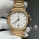 Replica Patek Philippe Nautilus Nautilus 7118 Lady 3kf Yg White Dial Diamond Bezel Swiss 324 Sc (3)