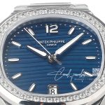 Replica Patek Philippe Nautilus 7118 Lady 3kf Ss Blue Dial Diamond Bezel Swiss 324 Sc (6)