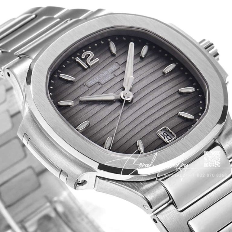 Replica Patek Philippe Nautilus 7118 Lady 3kf Ss Gray Dial Swiss 324 Sc (2)