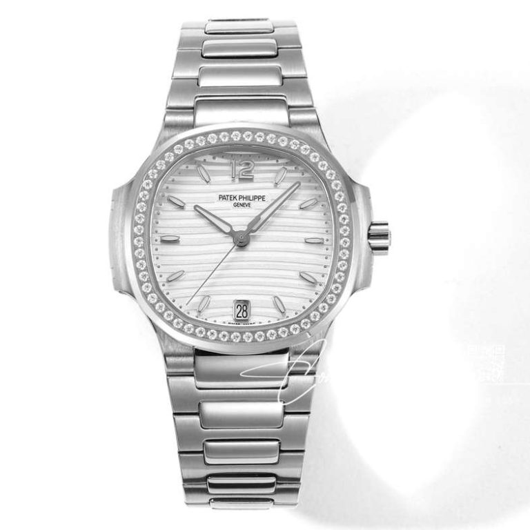 Replica Patek Philippe Nautilus 7118 Lady 3kf Ss White Dial Diamond Bezel Swiss 324 Sc (1)