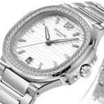 Replica Patek Philippe Nautilus 7118 Lady 3kf Ss White Dial Diamond Bezel Swiss 324 Sc (2)