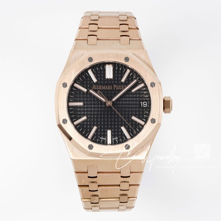 Replica Audemars Piguet Royal Oak 15400 Apsf V2 Rg Black Dial Swiss 3120 (1)