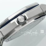 Replica Audemars Piguet Royal Oak 15720 Bb Ss Blue Dial Blue Rubber Strap 4308 (6)