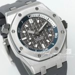 Replica Audemars Piguet Royal Oak 15720 Bb Ss Gray Dial Grey Rubber Strap 4308 (2)