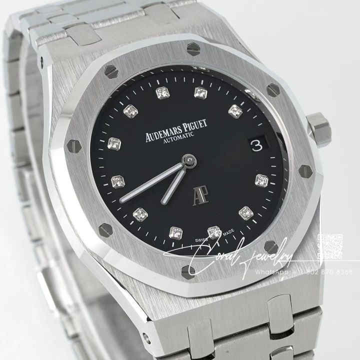 Replica Audemars Piguet Royal Oak Extra Thin 39mm 15202 Zf Ss Black Dial Switzerland 2121 (2)