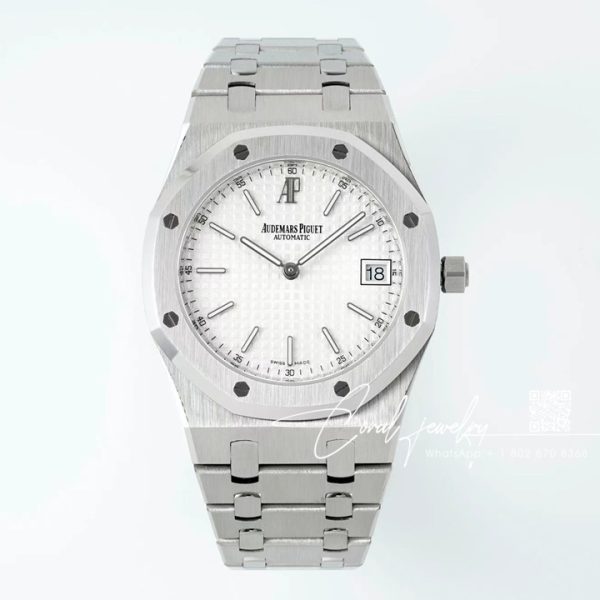 Replica Audemars Piguet Royal Oak Extra Thin 39mm 15202 Zf Ss White Dial Switzerland 2121 (1)