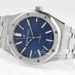 Replica Audemars Piguet Royal Oak Frosted Gold 41mm 15410bc Zf Factory Ss Blue Dial Swiss 3120 (6)