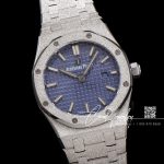 Replica Audemars Piguet Royal Oak Frosted Gold Quartz 33mm 67653 Omf Ss Blue Dial Swiss 3132 (11)