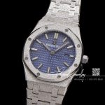 Replica Audemars Piguet Royal Oak Frosted Gold Quartz 33mm 67653 Omf Ss Blue Dial Swiss 3132 (12)