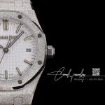 Replica Audemars Piguet Royal Oak Frosted Gold Quartz 33mm 67653 Omf Ss Silver Dial Swiss 3132 (4)