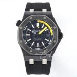 Replica Audemars Piguet Royal Oak Offshore Diver 15706 Jf V6f Forged Carbon Black Dial Swiss 3120 (1)