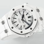 Replica Audemars Piguet Royal Oak Offshore Diver 15707 Zf White Ceramic White Dial Swiss 3120 (4)