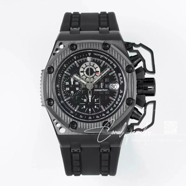 Replica Audemars Piguet Royal Oak Offshore Survivor 26165io.oo.a002ca.01 Aps Factory V5 Titanium Black Dial Swiss 7750 (1)