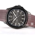 Replica Patek Philippe Aquanaut 5167 Zf Pvd Black Dial Brown Strap Swiss 324 Sc (7)