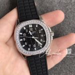 Replica Patek Philippe Aquanaut Luce Ladies 5067a 001 Ppf Ss & Diamonds Black Dial Swiss E23 250sc (3)