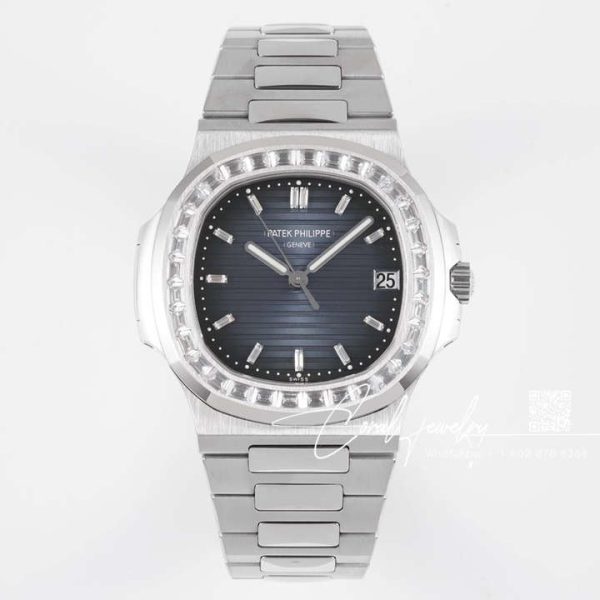 Replica Patek Philippe Nautilus 5711 Ppf V4 Ss & Diamond Blue Dial Swiss 324sc (1)