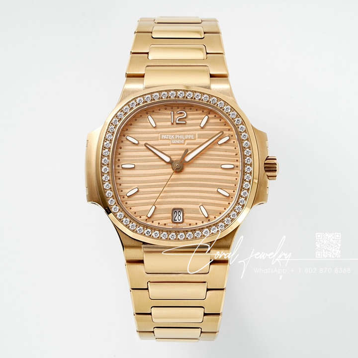 Replica Patek Philippe Nautilus 57111a Ppf V4 Rg & Diamond Rose Dial Swiss 324sc (1)