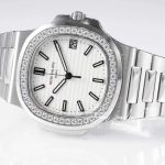 Replica Patek Philippe Nautilus 57111a Ppf V4 Ss & Diamond White Dial Swiss 324sc (4)