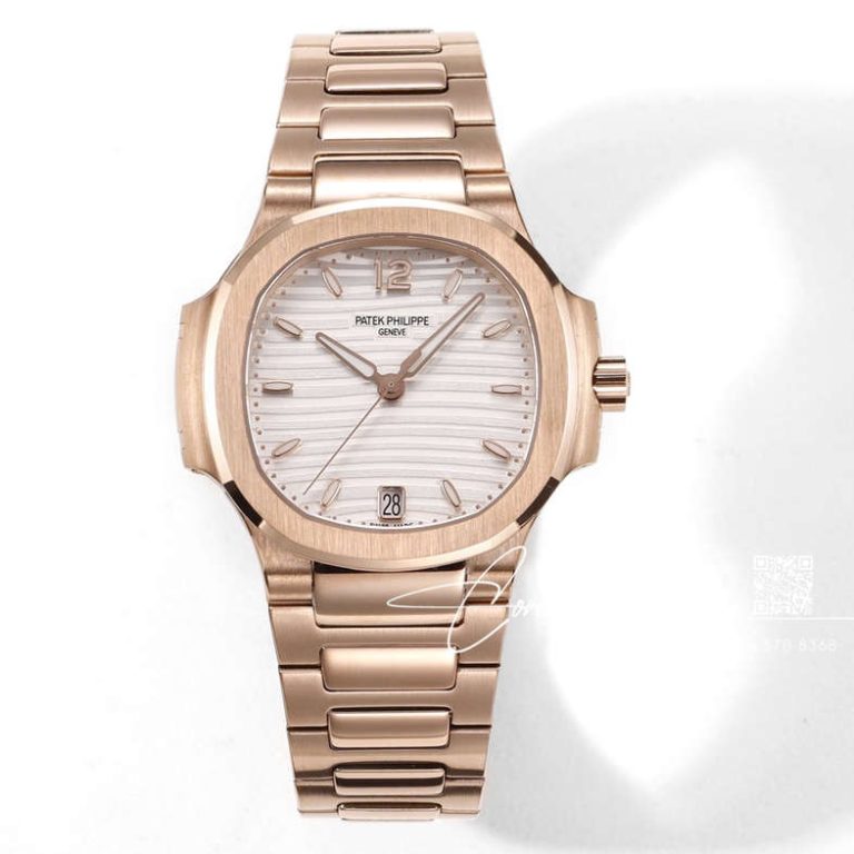 Replica Patek Philippe Nautilus 7118 Lady 3kf Rg White Dial Swiss 324 Sc (1)