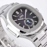 Replica Patek Philippe Nautilus Annual Calendar Moonphase 57261a Ppf Ss Gray Dial Swiss 324 (12)