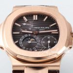 Replica Patek Philippe Nautilus Moonphase 5712 Ppf Factory V2 Brown Dial Brown Leather Strap Swiss 240 Ps (3)