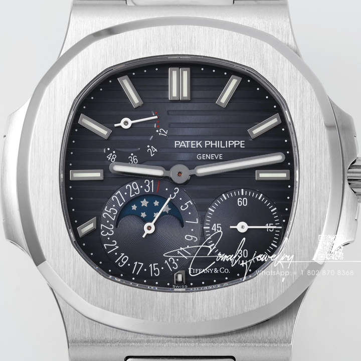 Replica Patek Philippe Nautilus Moonphase 5712 Ppf Ss Blue Dial Swiss 240 Ps (2)