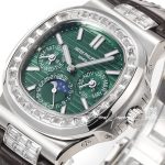 Replica Patek Philippe Nautilus Perpetual Calendar 5740 Ppf Green Dial Diamond Bezel Swiss 240 Ps (4)