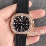 Replica Patek Philippe Quanaut Luce Ladies 5067a Ppf Rg & Diamonds Black Dial Swiss E23 250sc (1)