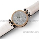 Replica Bvlgari B.zero Bvf Black Dial In Rose Gold On Black Leather Strap (3)