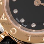 Replica Bvlgari B.zero Bvf Black Dial In Rose Gold On Black Leather Strap (9)