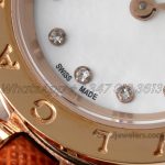 Replica Bvlgari B.zero Bvf Mop Dial In Rose Gold On Orange Leather Strap (8)