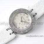 Replica Bvlgari B.zero Bvf Mop Dial In Steel On White Leather Strap (8)