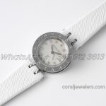 Replica Bvlgari B.zero Bvf Mop Dial In Steel On White Leather Strap (9)