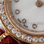 Replica Bvlgari B.zero Bvf Mop Dial With Diamond Bezel In Rose Gold On Red Leather Strap (5)