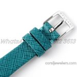 Replica Bvlgari B.zero Bvf Mop Dial With Diamond Bezel In Steel On Cyan Leather Strap (2)